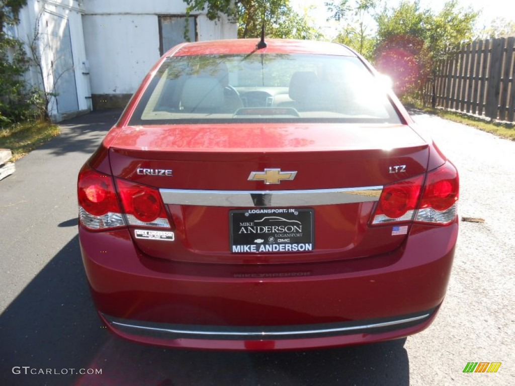 2014 Cruze LTZ - Crystal Red Tintcoat / Cocoa/Light Neutral photo #5