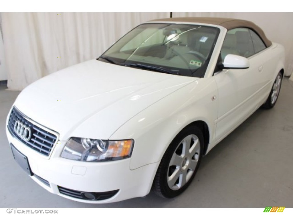 2006 A4 1.8T Cabriolet - Arctic White / Beige photo #3