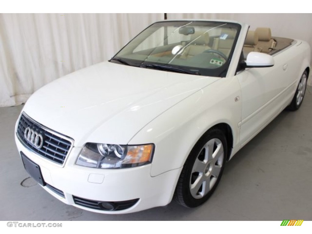 2006 A4 1.8T Cabriolet - Arctic White / Beige photo #8