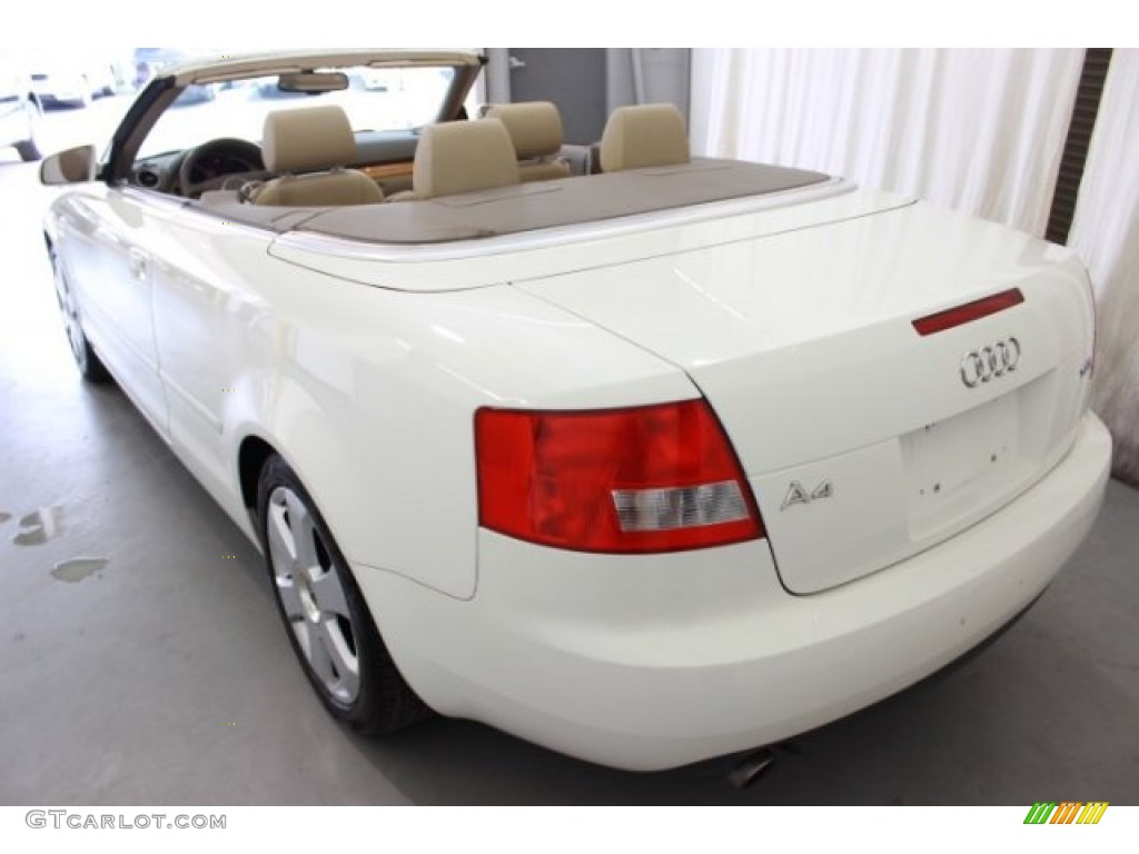 2006 A4 1.8T Cabriolet - Arctic White / Beige photo #11