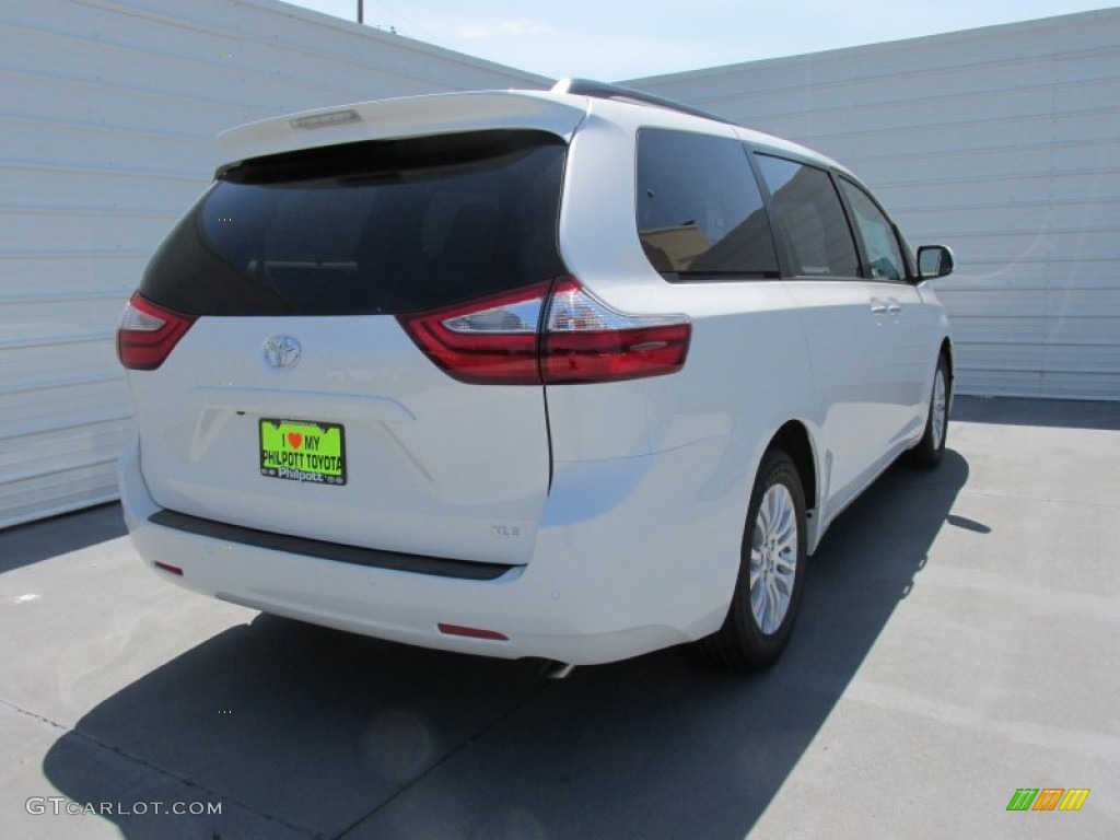 2015 Sienna XLE - Blizzard White Pearl / Bisque photo #4