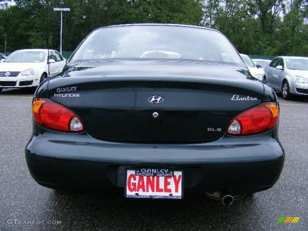 2000 Elantra GLS Sedan - Forest Green / Beige photo #4