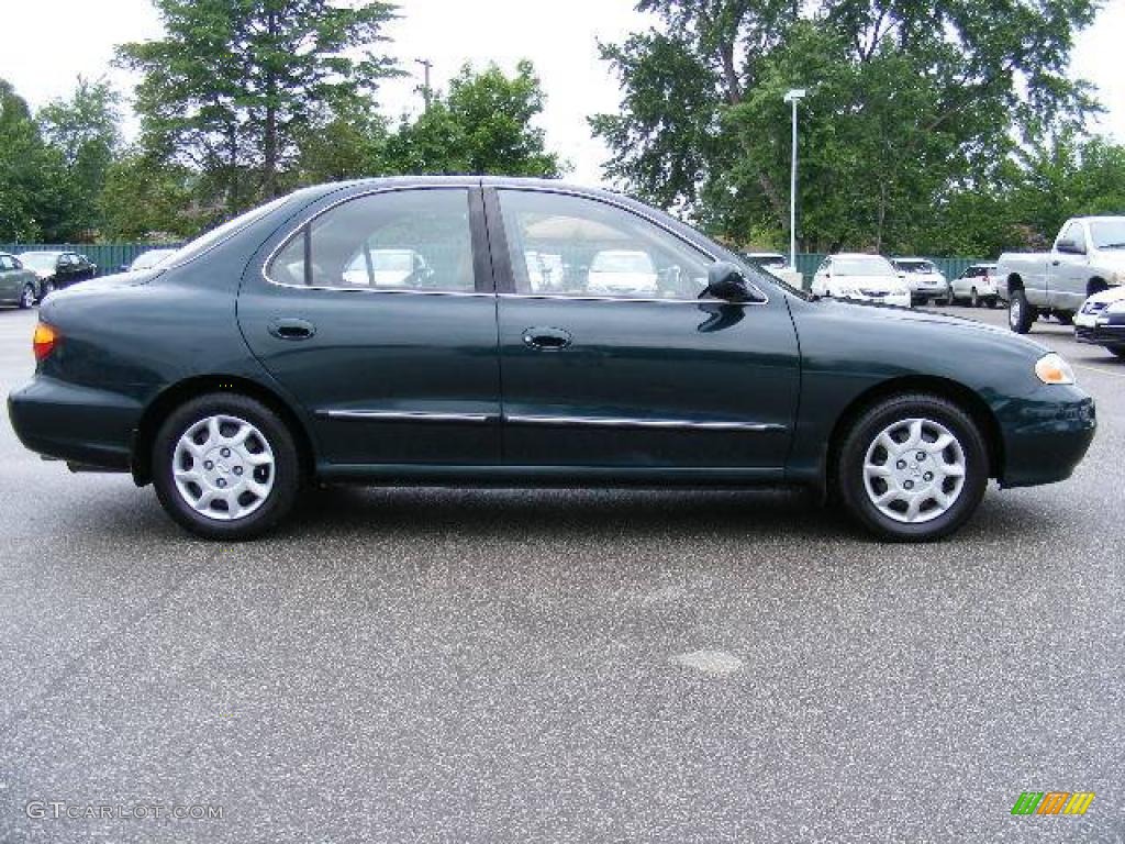 2000 Elantra GLS Sedan - Forest Green / Beige photo #6