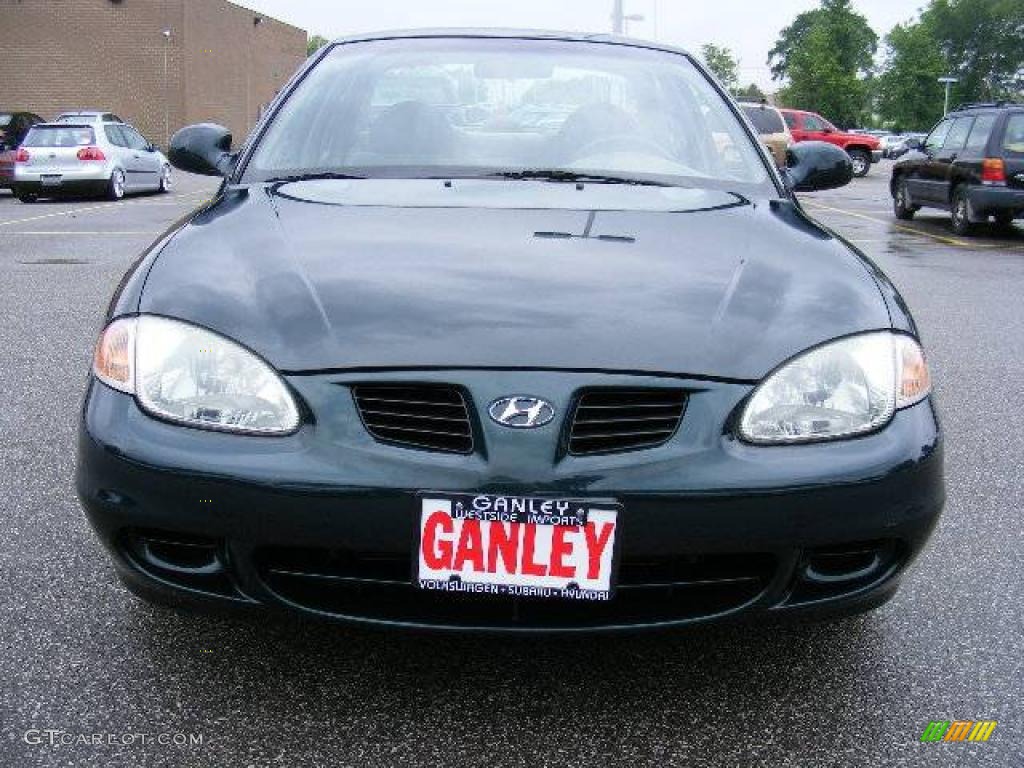 2000 Elantra GLS Sedan - Forest Green / Beige photo #8