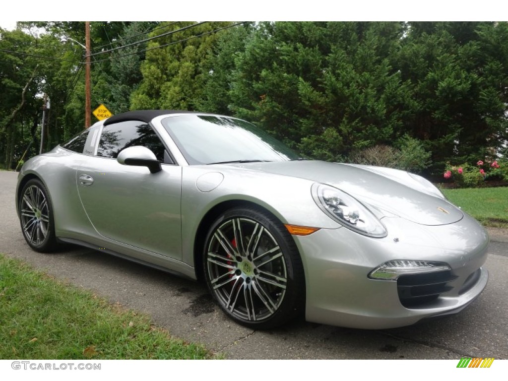 2015 911 Targa 4S - GT Silver Metallic / Black photo #8