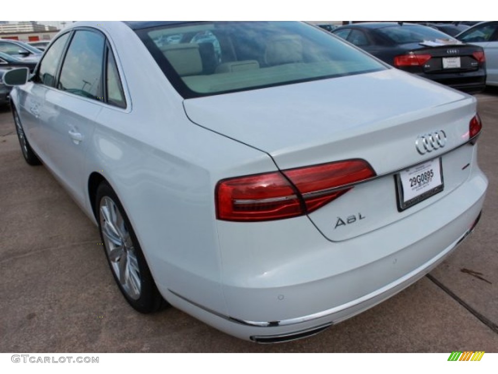 2016 A8 L 3.0T quattro - Glacier White Metallic / Velvet Beige photo #6