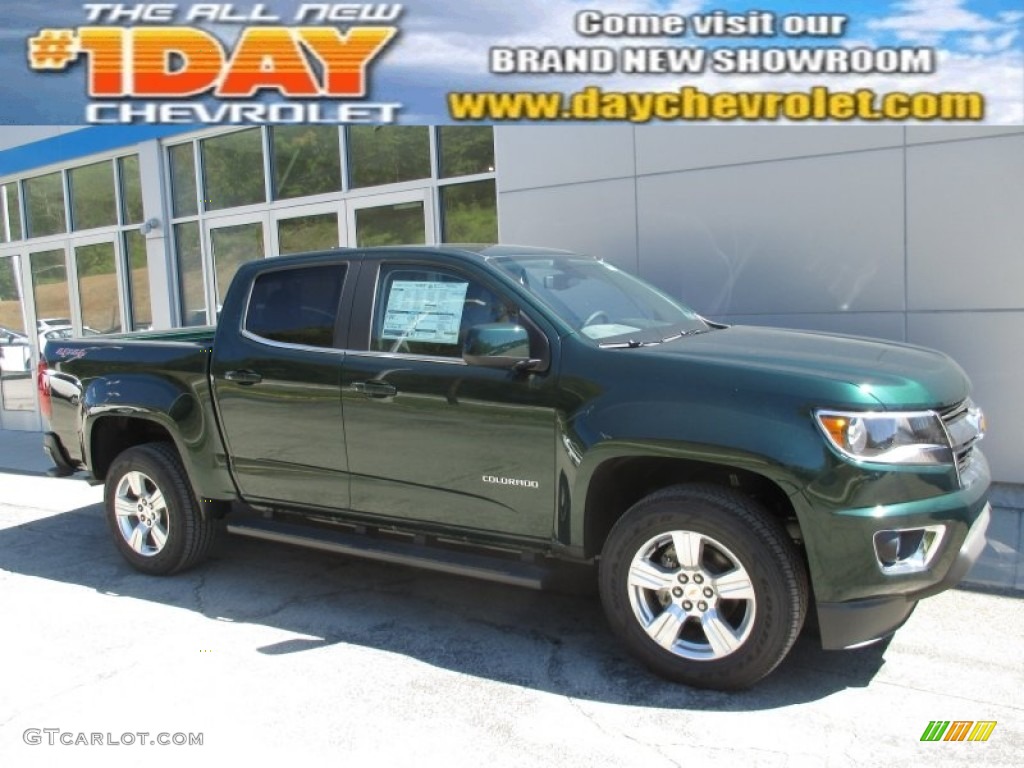 2016 Colorado LT Crew Cab 4x4 - Rainforest Green Metallic / Jet Black/Dark Ash photo #1