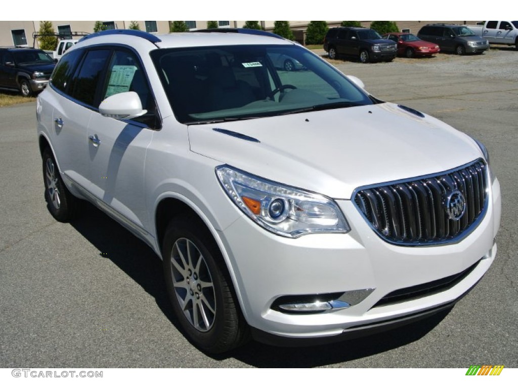 White Frost Tricoat 2016 Buick Enclave Leather Exterior Photo #107147153