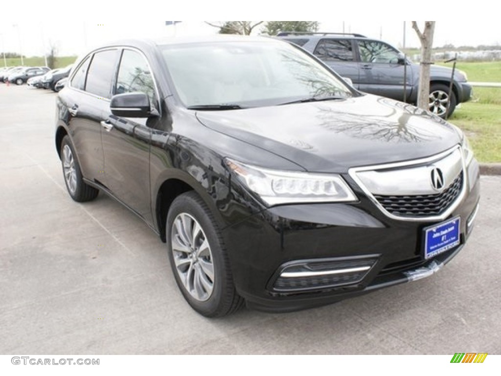 2016 MDX Technology - Crystal Black Pearl / Parchment photo #46