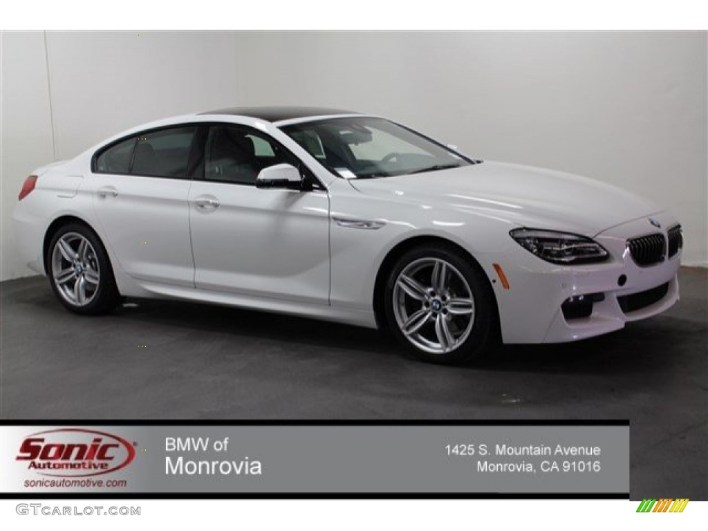 2016 6 Series 640i Gran Coupe - Alpine White / Black photo #1