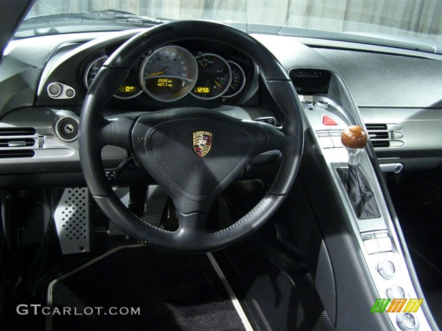 2005 Porsche Carrera GT Standard Carrera GT Model Dark Grey Natural Leather Steering Wheel Photo #107166