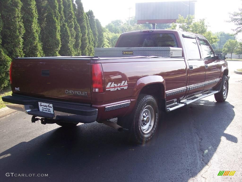 1998 C/K 3500 K3500 Silverado Crew Cab 4x4 - Copper Red Metallic / Gray photo #22