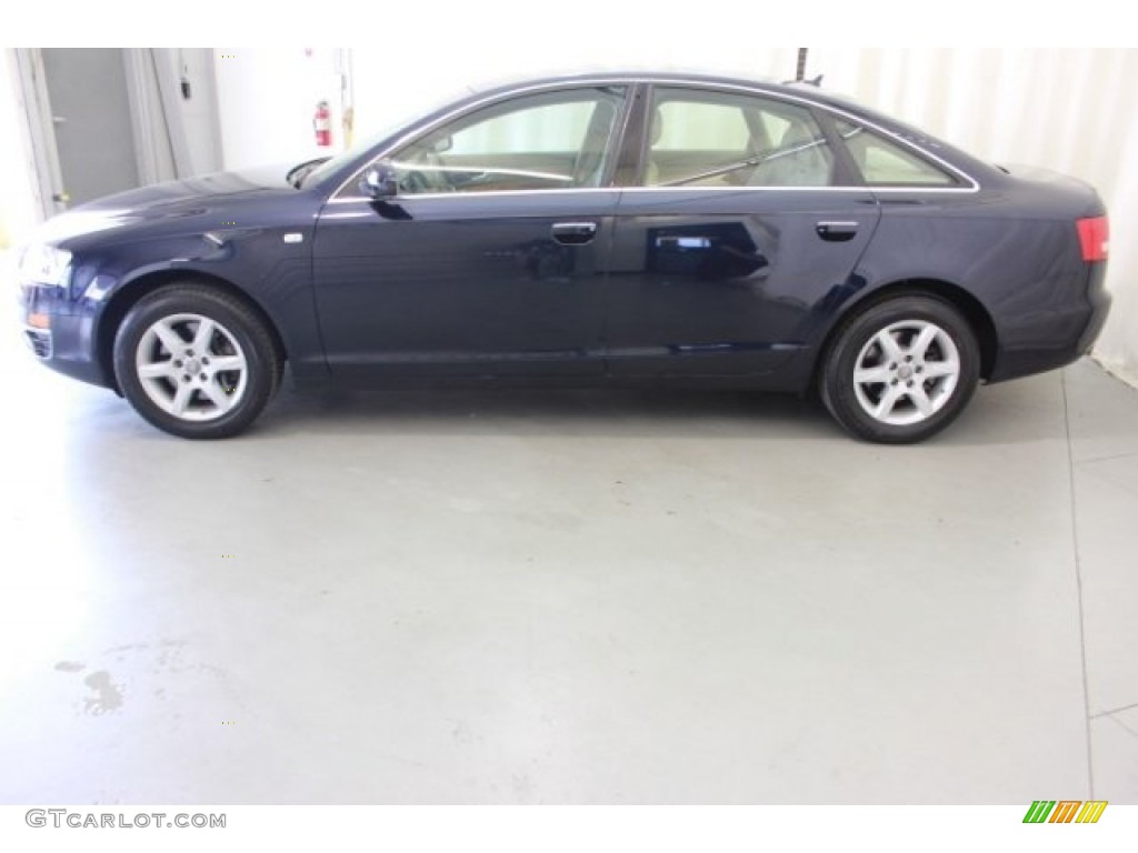 2007 A6 3.2 Sedan - Night Blue Pearl / Cardamom Beige photo #6