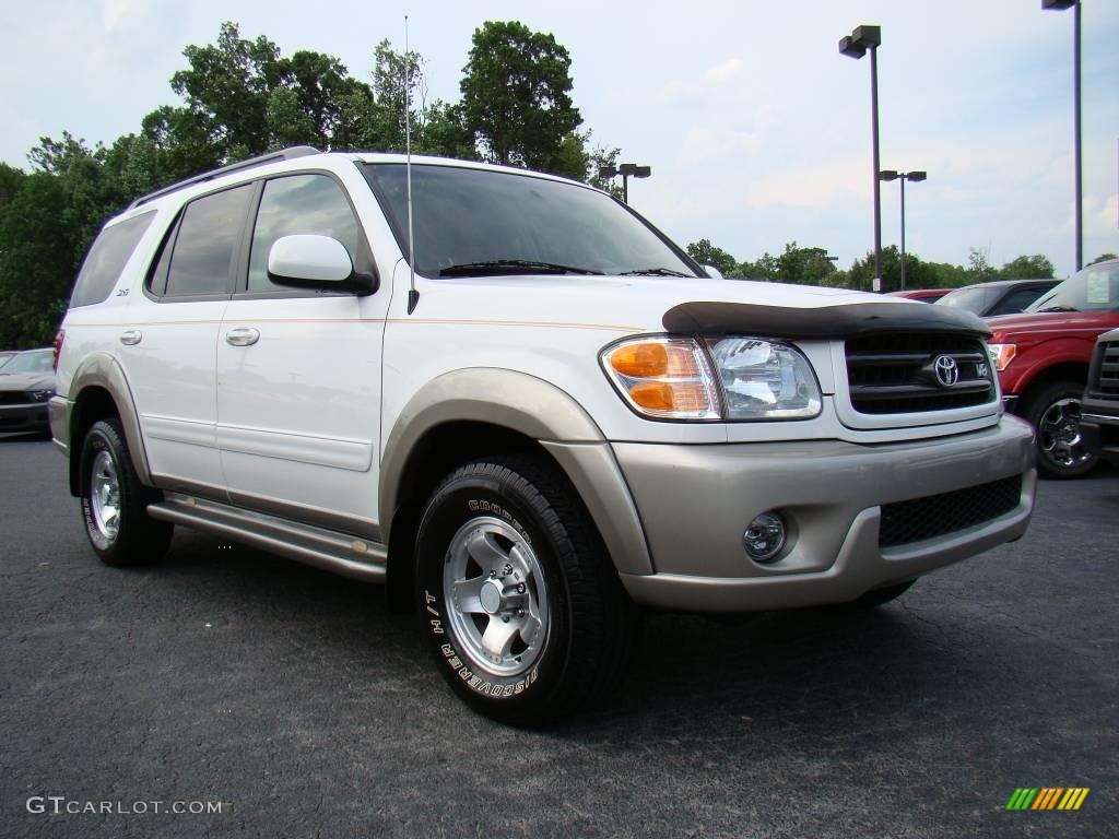 2001 Sequoia SR5 - Natural White / Oak photo #1