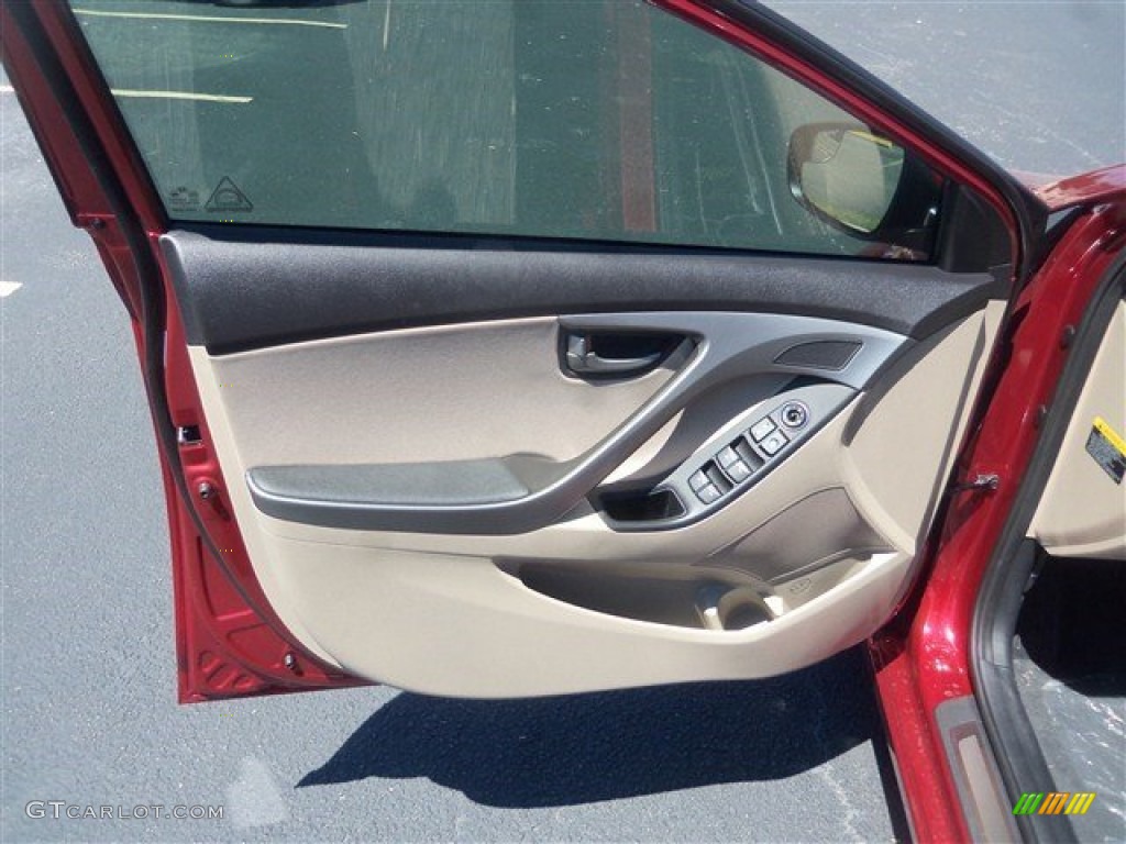 2016 Elantra Value Edition - Red / Beige photo #18