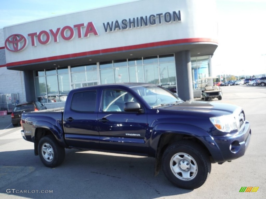 2008 Tacoma V6 SR5 PreRunner Double Cab - Indigo Ink Pearl / Graphite Gray photo #2