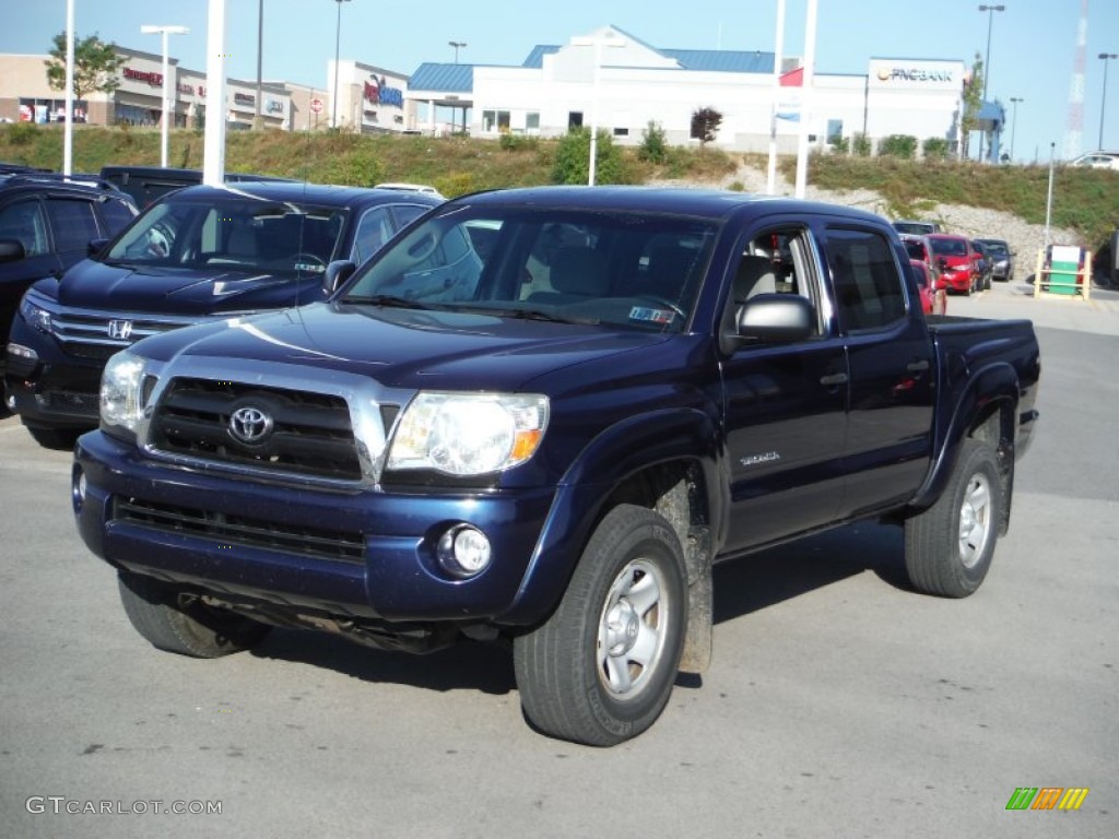 2008 Tacoma V6 SR5 PreRunner Double Cab - Indigo Ink Pearl / Graphite Gray photo #4