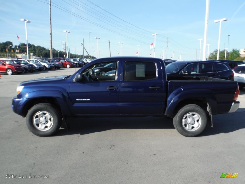 2008 Tacoma V6 SR5 PreRunner Double Cab - Indigo Ink Pearl / Graphite Gray photo #5