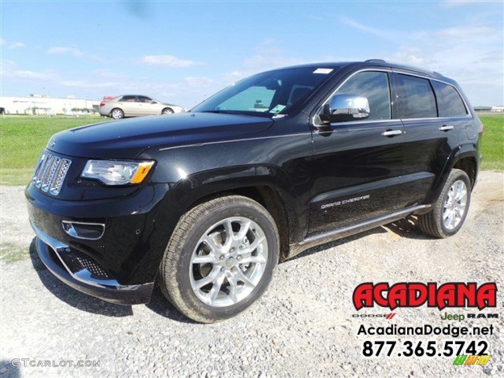 2015 Grand Cherokee Summit - Brilliant Black Crystal Pearl / Summit Dark Sienna Brown/Black photo #1