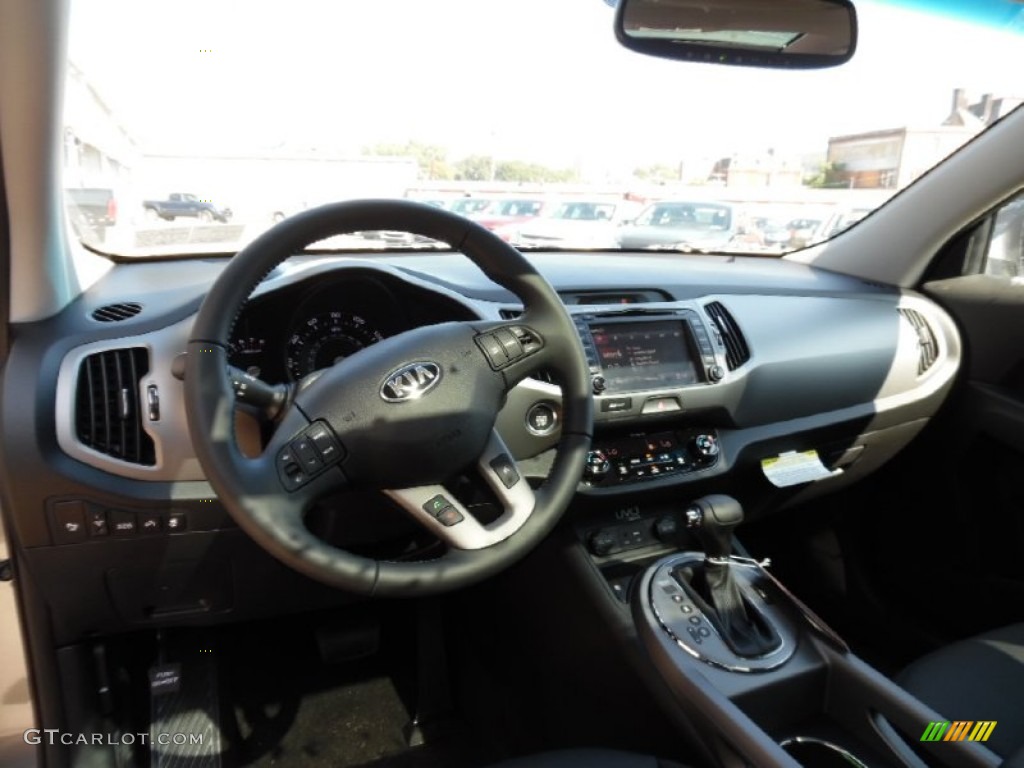 2016 Kia Sportage EX AWD Black Dashboard Photo #107181002