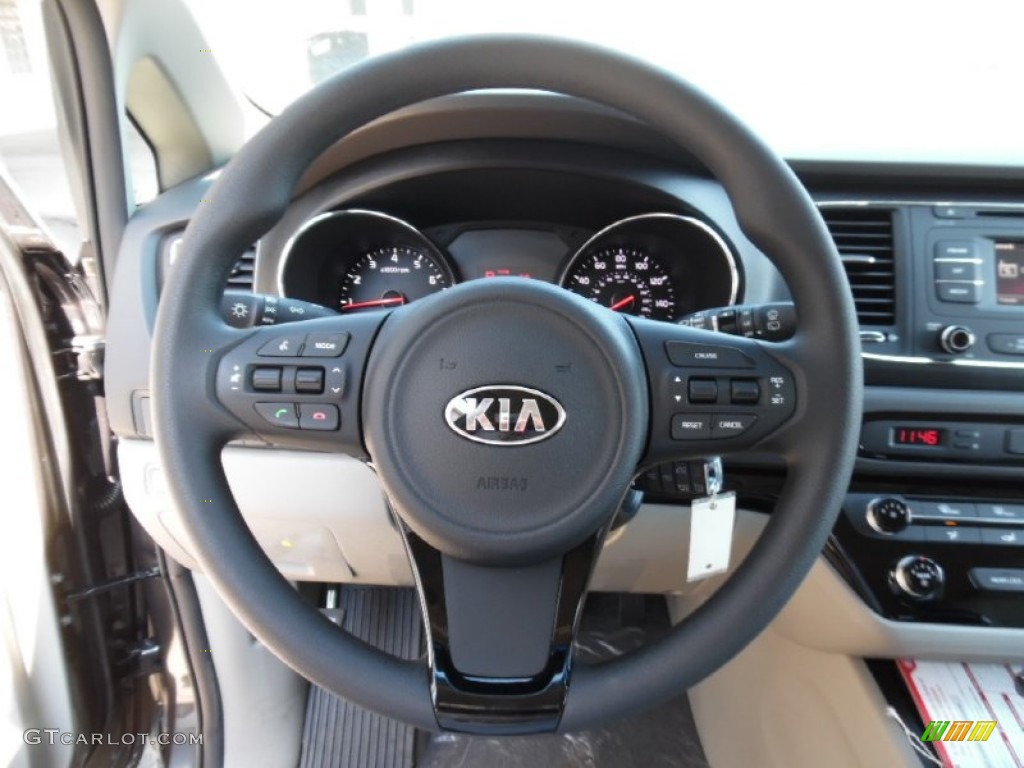 2016 Kia Sedona LX Gray Steering Wheel Photo #107181293