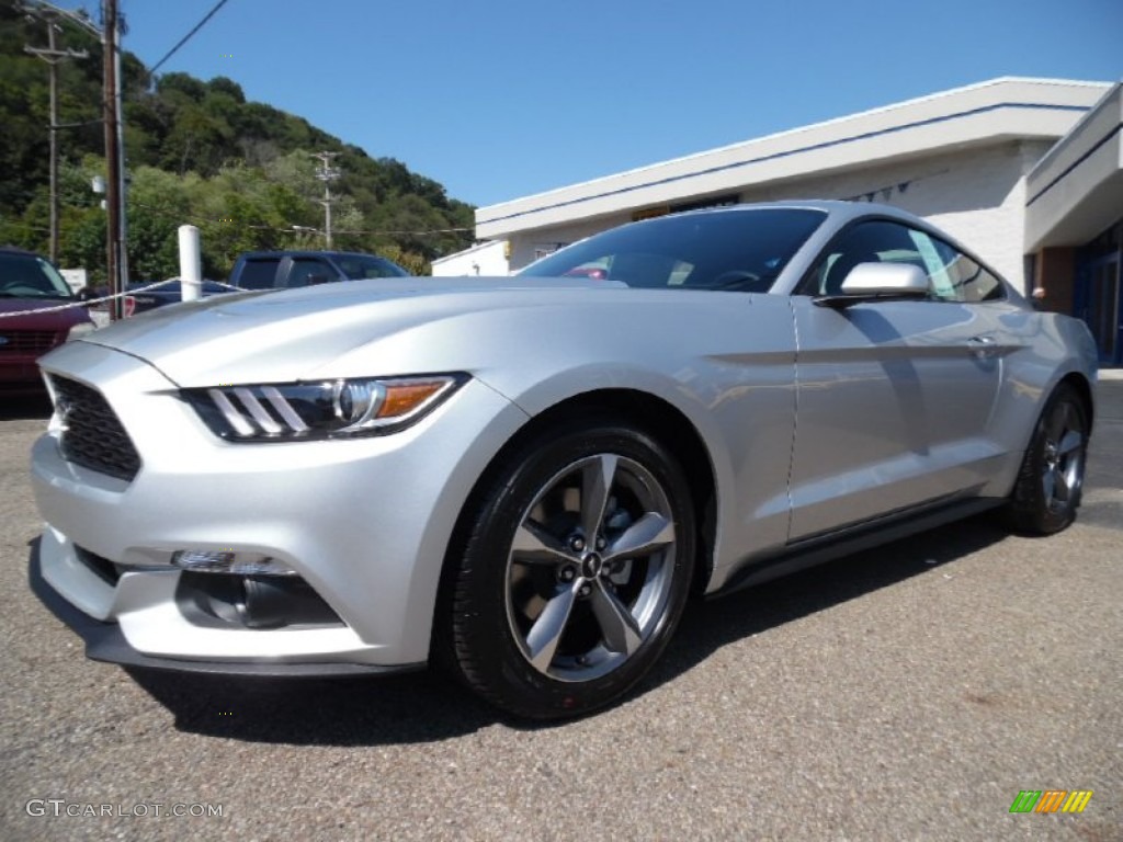 2016 Mustang V6 Coupe - Ingot Silver Metallic / Ebony photo #7