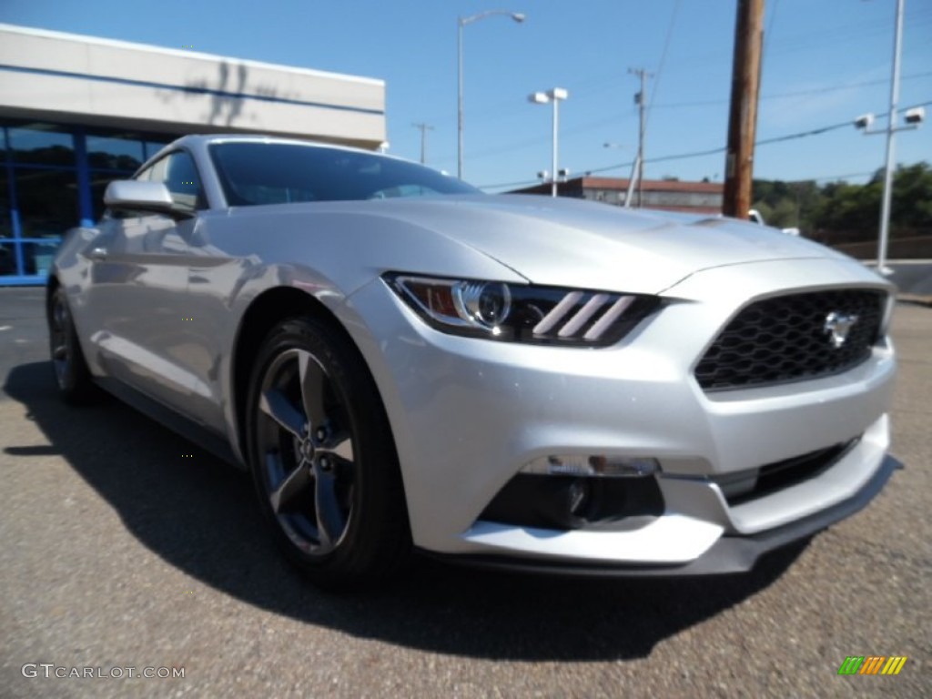 2016 Mustang V6 Coupe - Ingot Silver Metallic / Ebony photo #9