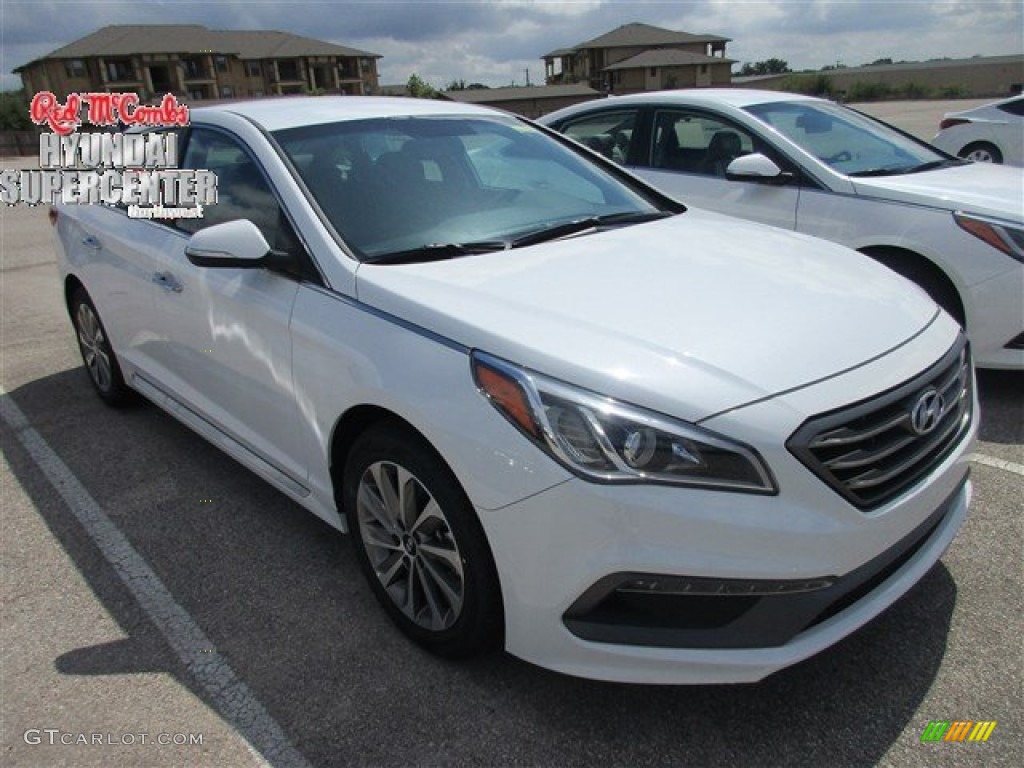 2016 Sonata Sport - Quartz White Pearl / Black photo #1