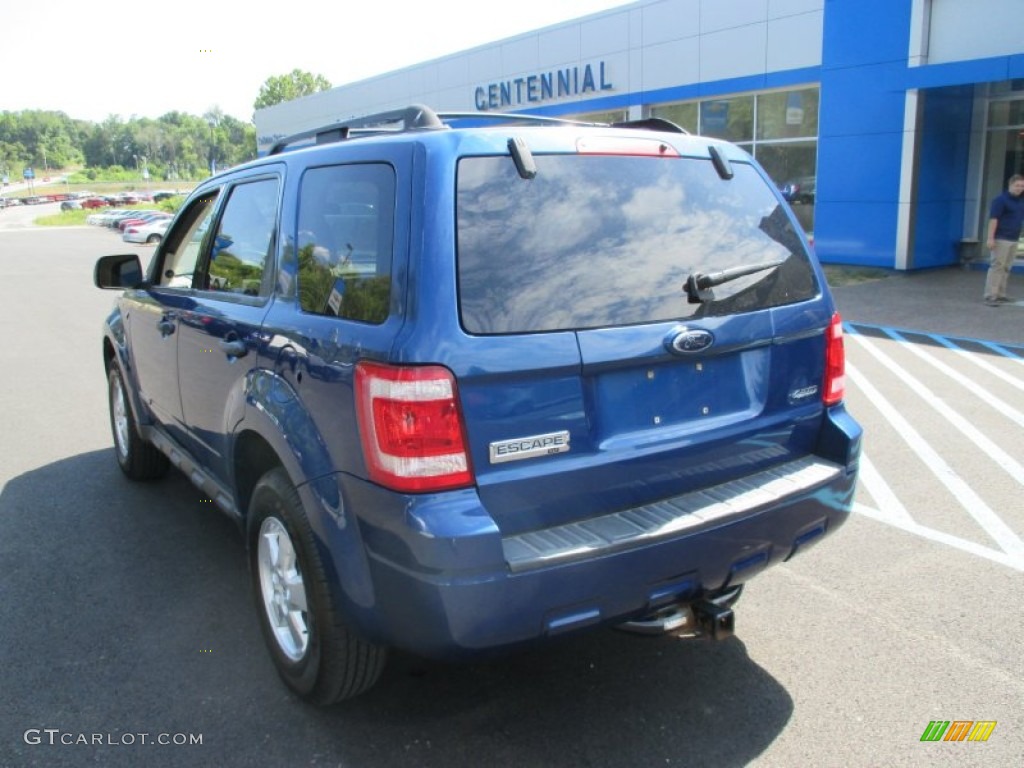 2008 Escape XLT V6 4WD - Vista Blue Metallic / Camel photo #4