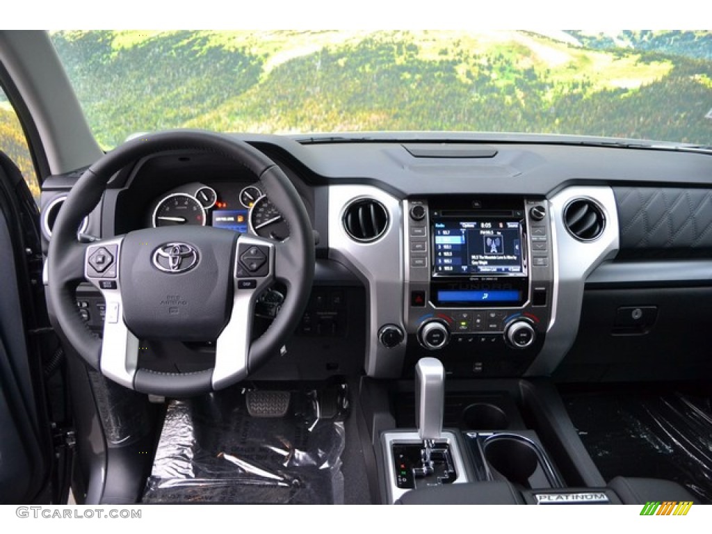 2016 Toyota Tundra Platinum CrewMax 4x4 Black Dashboard Photo #107192156