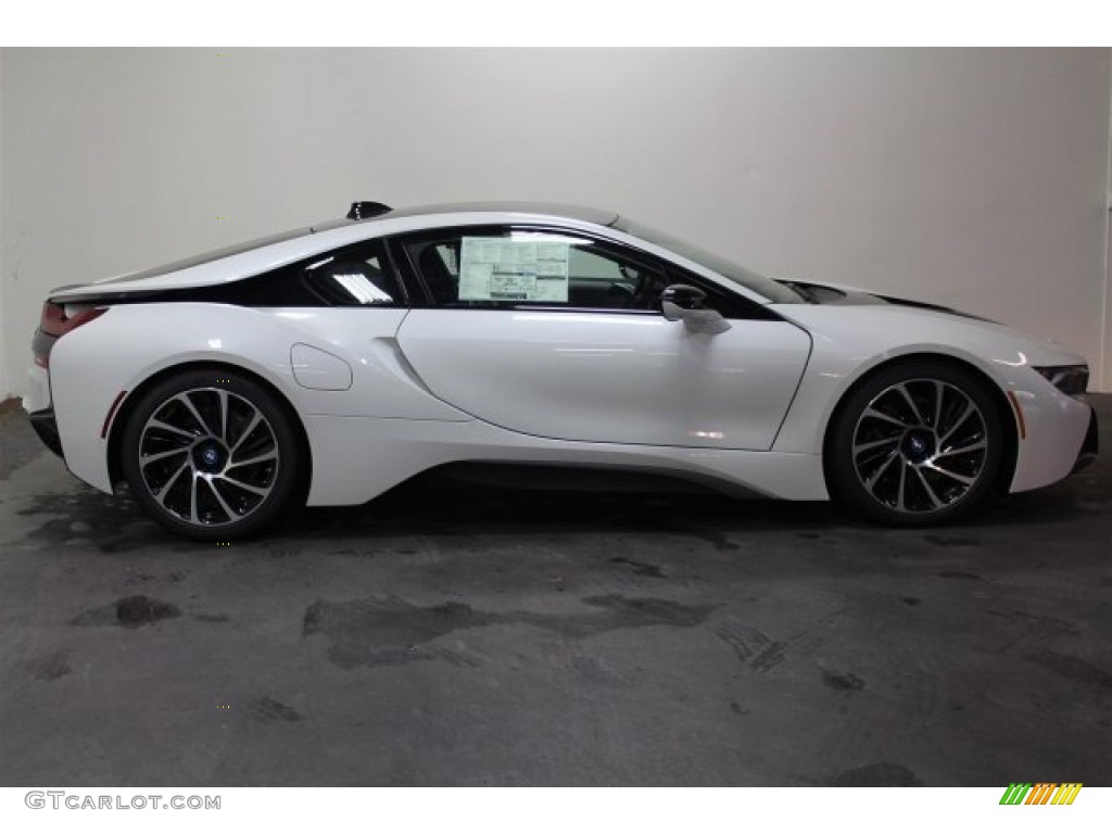 Crystal White Pearl Metallic 2015 BMW i8 Pure Impulse World Exterior Photo #107198663