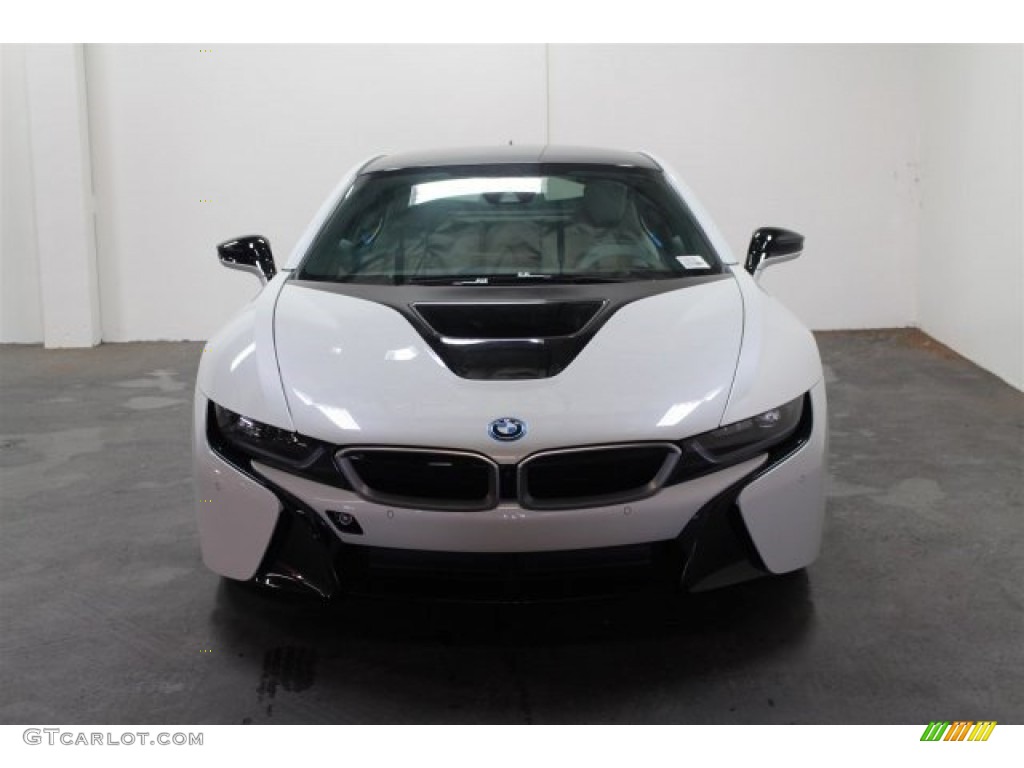 Crystal White Pearl Metallic 2015 BMW i8 Pure Impulse World Exterior Photo #107198669