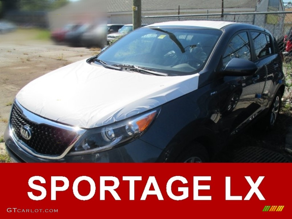 2016 Sportage LX AWD - Twilight Blue / Black photo #1