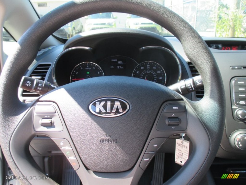 2016 Kia Forte LX Sedan Black Steering Wheel Photo #107206517