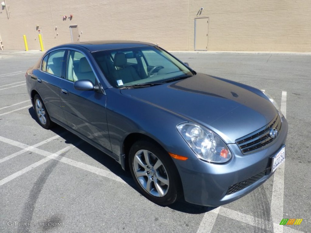 2006 G 35 x Sedan - Lakeshore Slate Blue Metallic / Stone photo #1