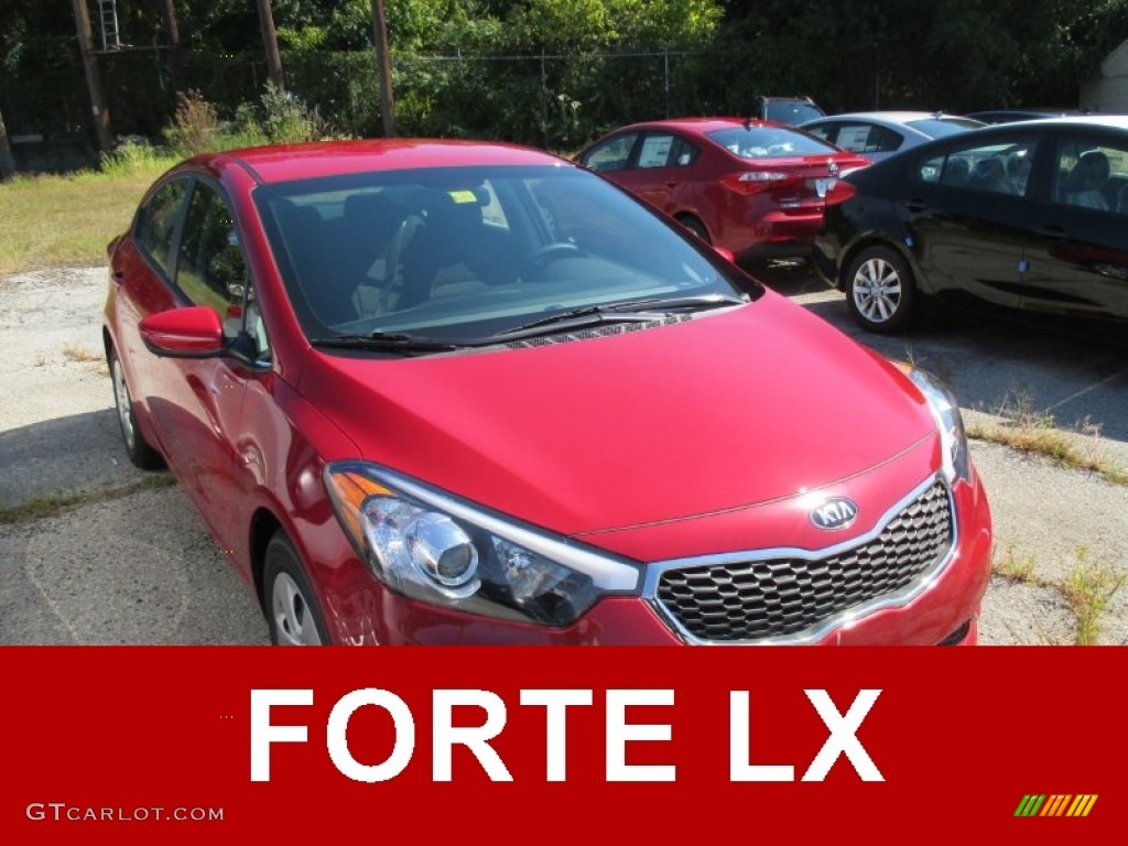 2016 Forte LX Sedan - Crimson Red / Black photo #1