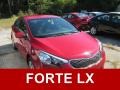 2016 Crimson Red Kia Forte LX Sedan  photo #1