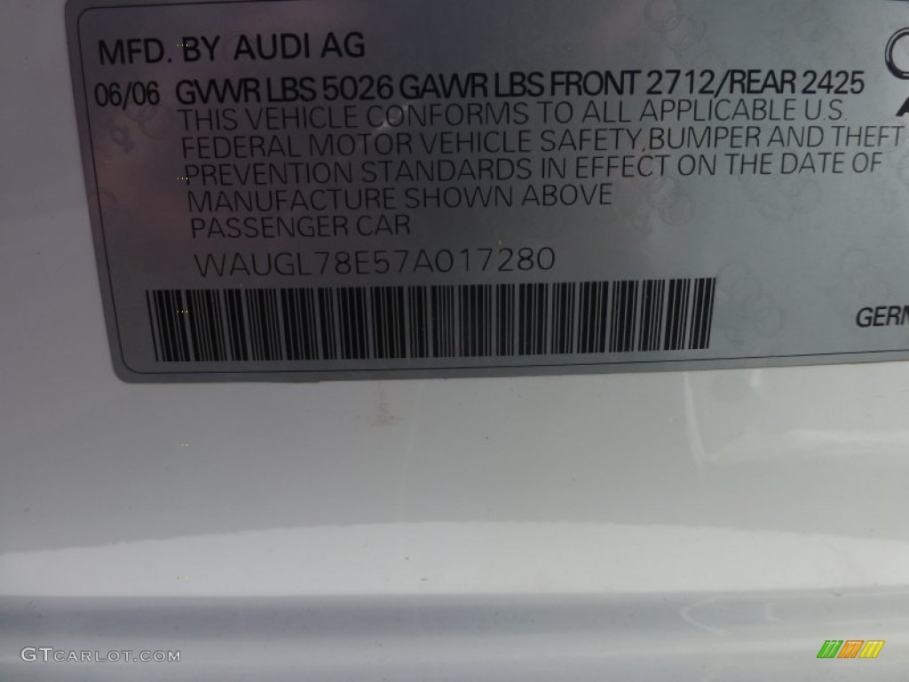 2007 S4 4.2 quattro Sedan - Ibis White / Ebony/Silver photo #13