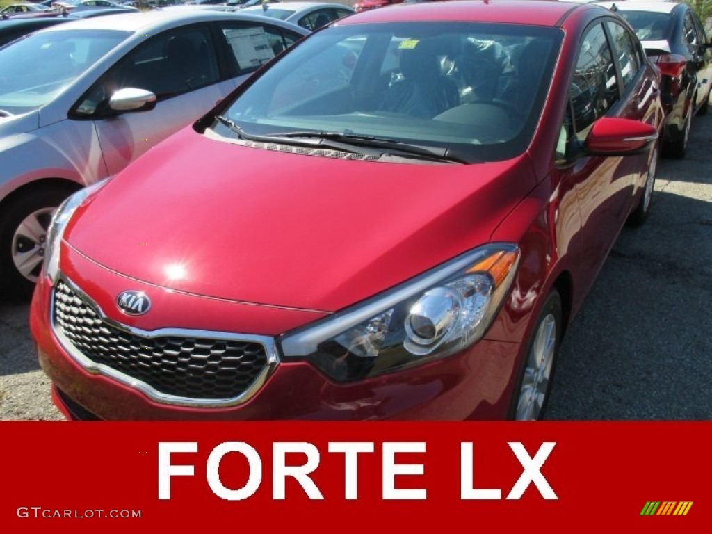 2016 Forte LX Sedan - Crimson Red / Black photo #1