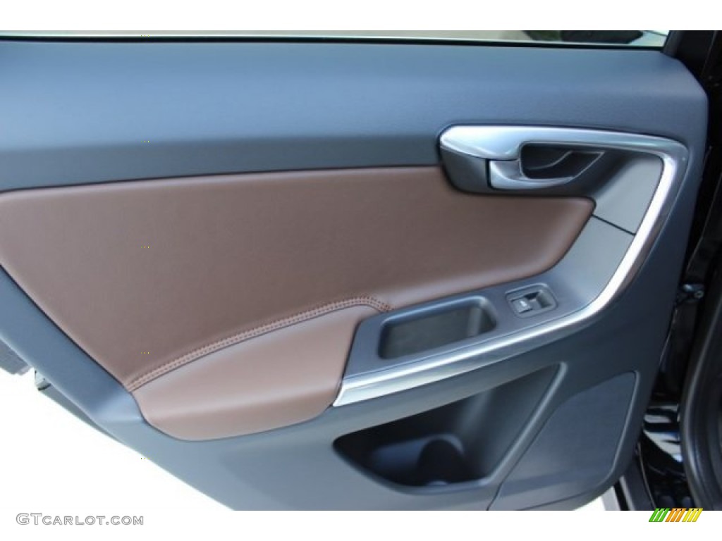 2016 Volvo XC60 T5 Drive-E Hazel Brown/Off-Black Door Panel Photo #107209038