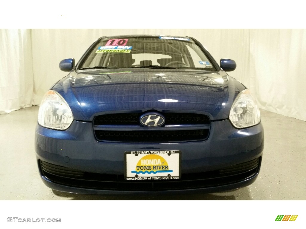 2010 Accent GS 3 Door - Dark Sapphire Blue / Black photo #2