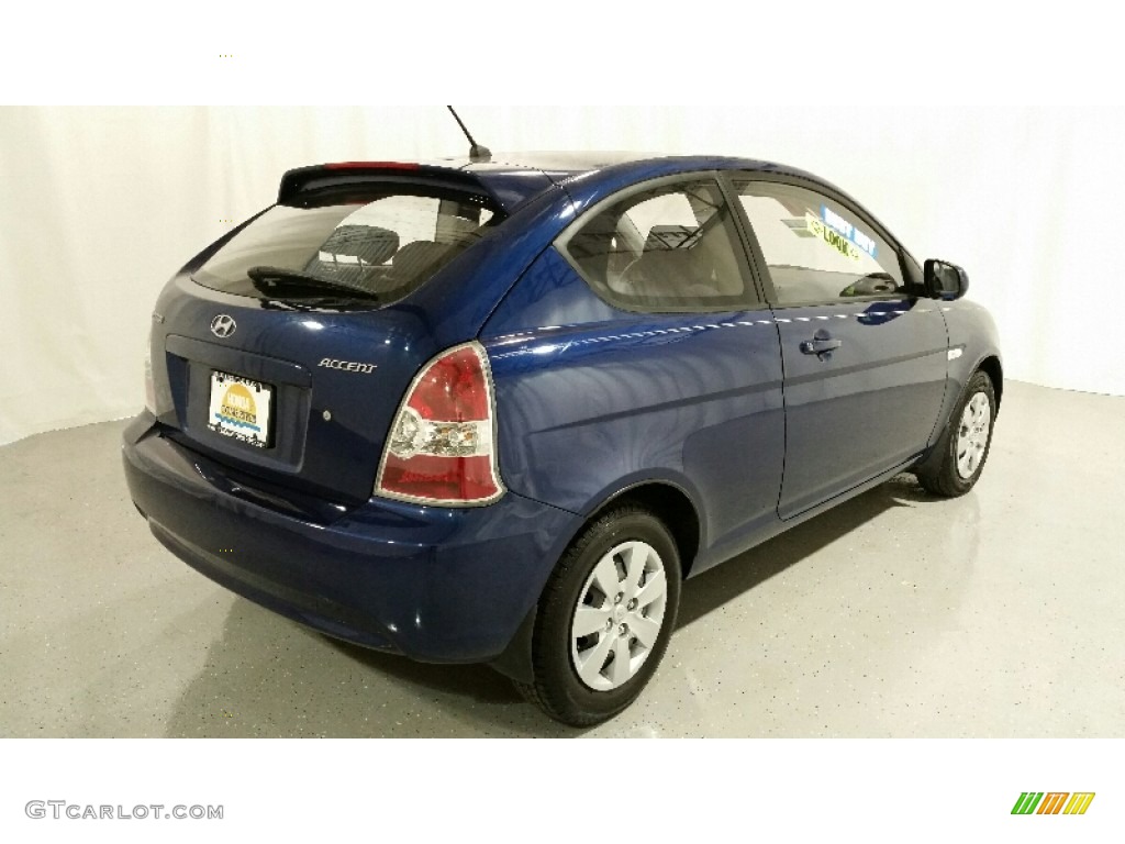 2010 Accent GS 3 Door - Dark Sapphire Blue / Black photo #11