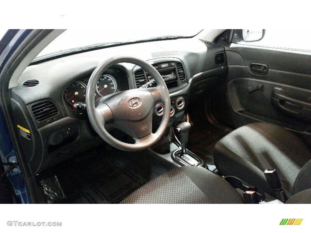 2010 Accent GS 3 Door - Dark Sapphire Blue / Black photo #14