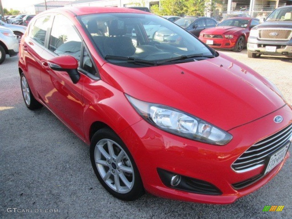 Race Red 2015 Ford Fiesta SE Hatchback Exterior Photo #107210267