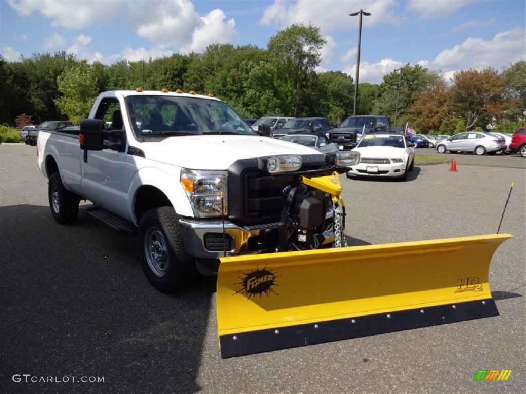 2016 F350 Super Duty XL Regular Cab 4x4 Plow Truck - Oxford White / Steel photo #1