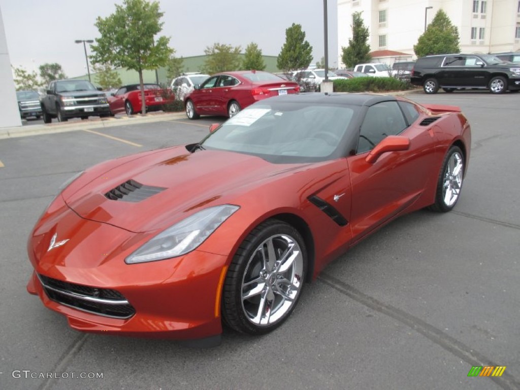 Daytona Sunrise Orange Metallic 2016 Chevrolet Corvette Stingray Coupe Exterior Photo #107215799