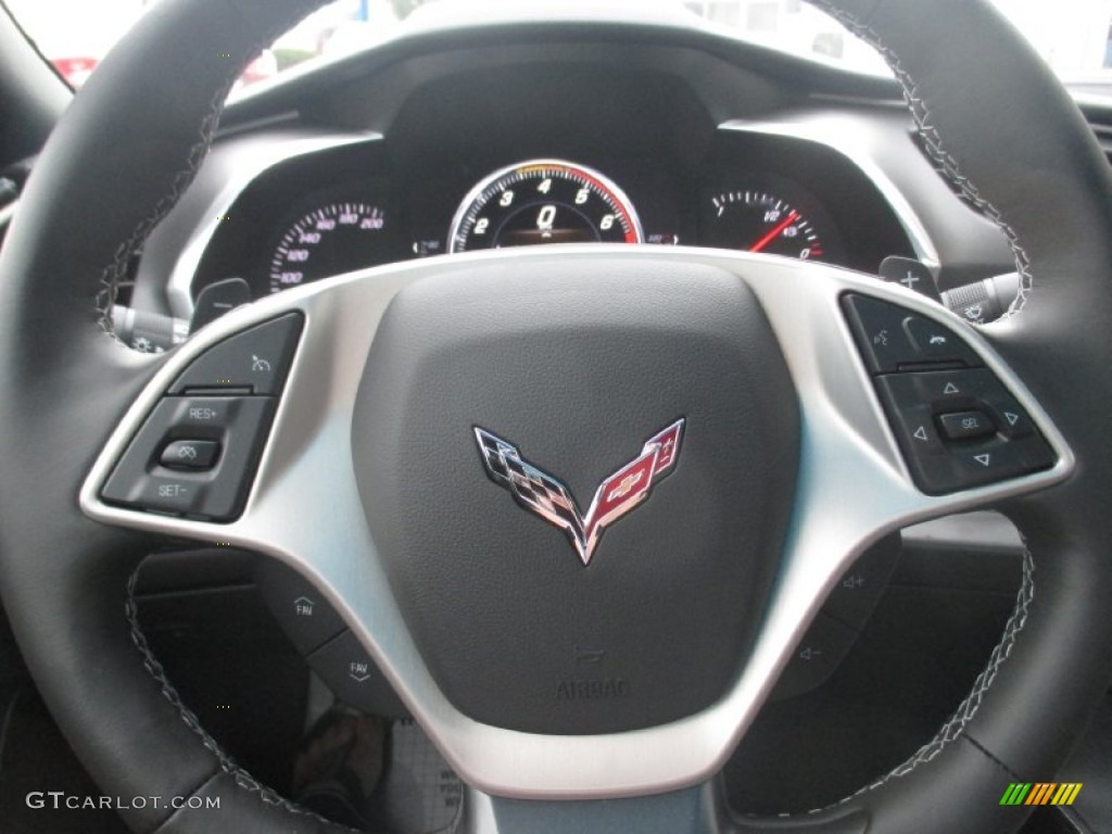 2016 Chevrolet Corvette Stingray Coupe Jet Black Steering Wheel Photo #107216063
