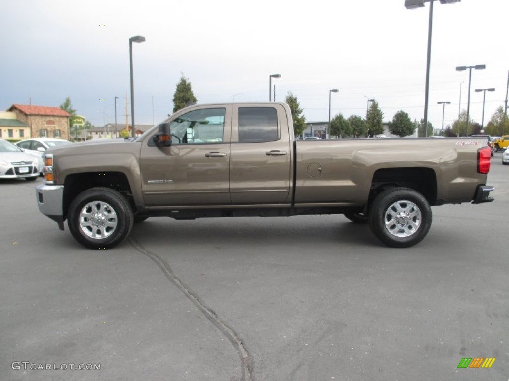 2015 Silverado 2500HD LT Double Cab 4x4 - Brownstone Metallic / Jet Black photo #3