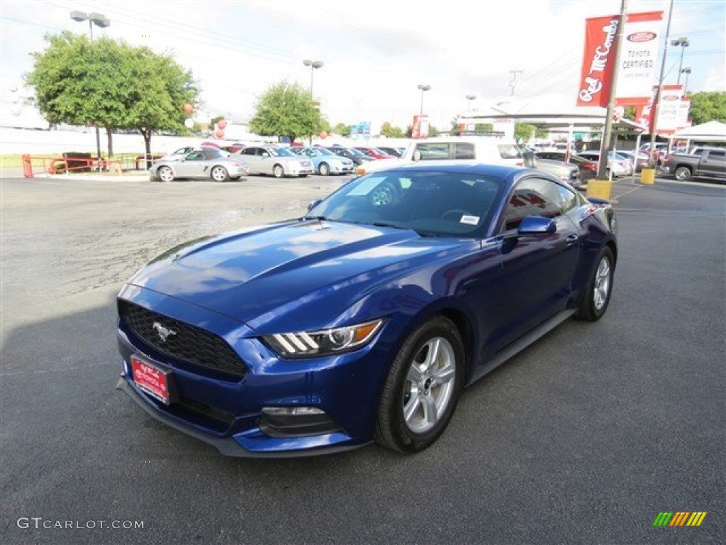 2015 Mustang V6 Coupe - Deep Impact Blue Metallic / Ebony photo #4