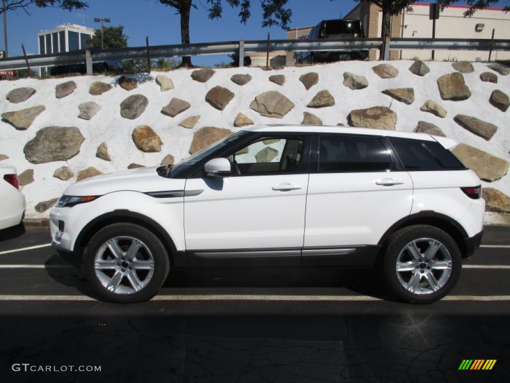 2013 Range Rover Evoque Pure - Fuji White / Almond/Espresso photo #2